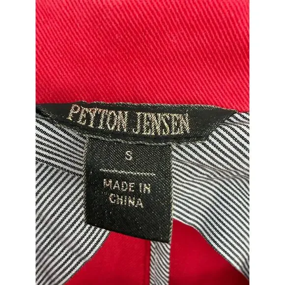 Peyton Jensen Red Blazer Jacket – Tailored Stretch – Size S - Picture 4 of 10
